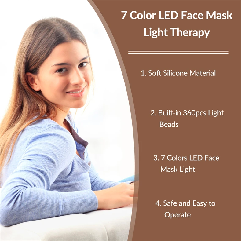 ZJZK Beauty Face Mask Beauty Machine Face Mask Face Led Light Therapy Skin Whitening Acne Treatment Pigment Removal for Women