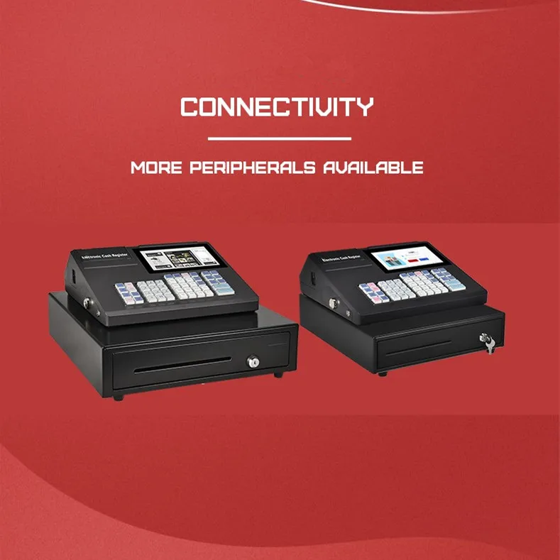 Built in Printer Cash Drawer Electronic Cash Register POS Caja Registradora with Free Software ECR
