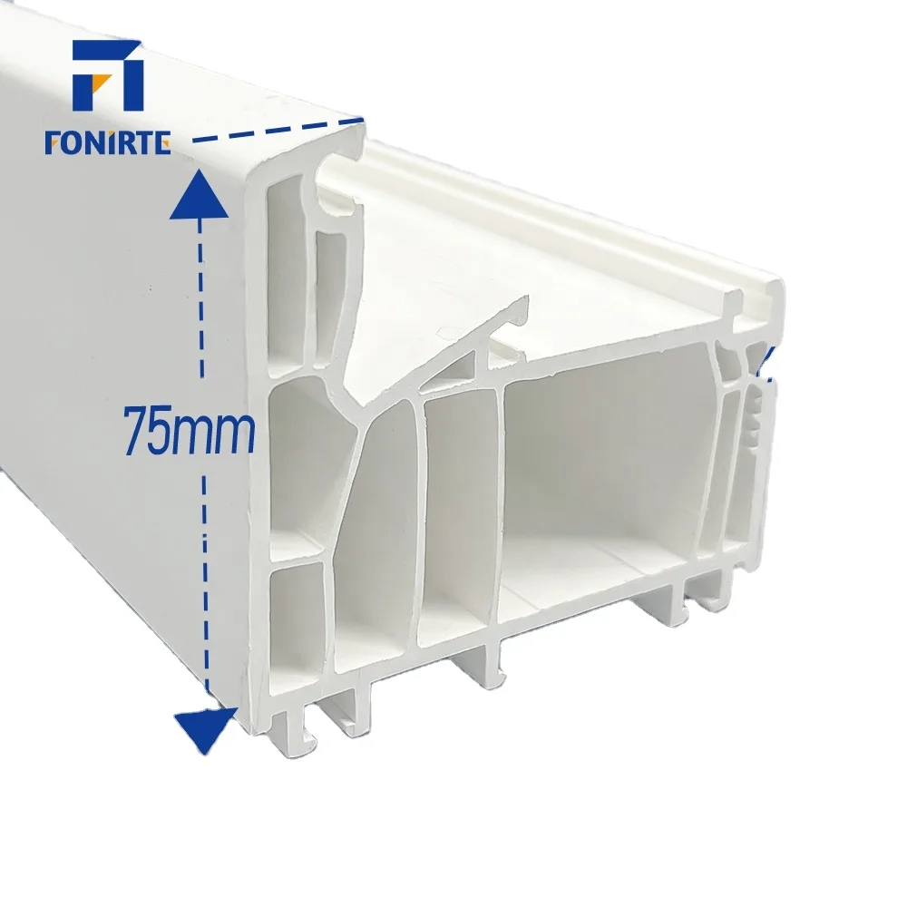 ASA color coating UPVC window profile PVC profile manufacturer/White UPVC profile frame for windows and doors