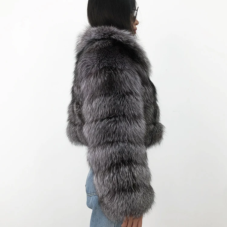2021 New factory direct 100% real fox fur coat for women winter luxury fur garment