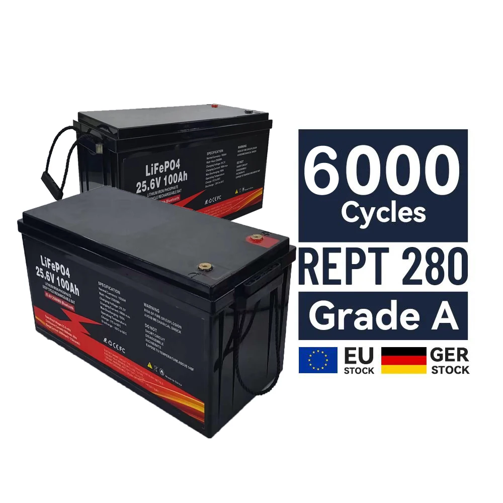 Аккумулятор Lifepo4 12 В 100ah 200ah 300ah 100 300 200 Ah глубокий цикл 12,8 В Солнечный 24 В 12 В литий-ионный аккумулятор с Bms