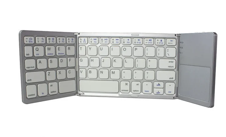 Trackpad Keyboard Supports Three System Foldable Thin Mini  BT Keyboard