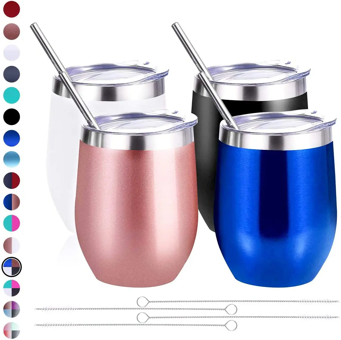 Custom logo amazon hot, selling stock wooden design Steel Wine Insulated Tumblers egg shape Yerba Mate Gourd Tea Cup/