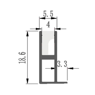 [RTS]LS-253 China Factory Direct Sale Accessories Channel Recessed Anodized Aluminium LED Profile with Irregular Silicone Cover