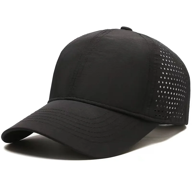 OEM Custom Logo 6 Panel Men Women Sport Running Laser Cut Perforated Gorras White Golf Dad Hat Waterproof Baseball Cap
