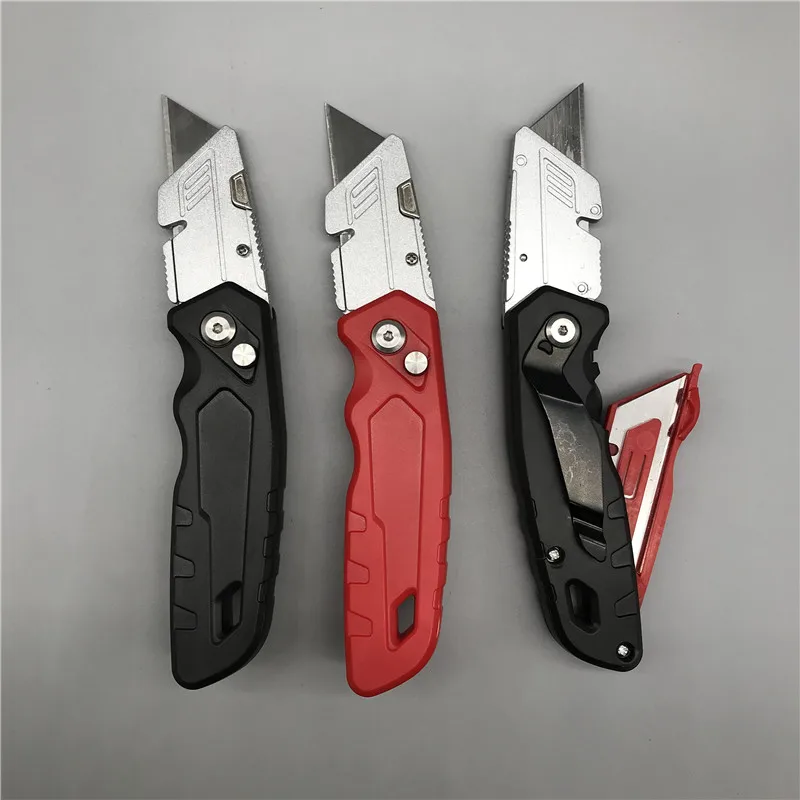 3PCS Replacement Blade plastic handle folding utility cutter knife pocket knife