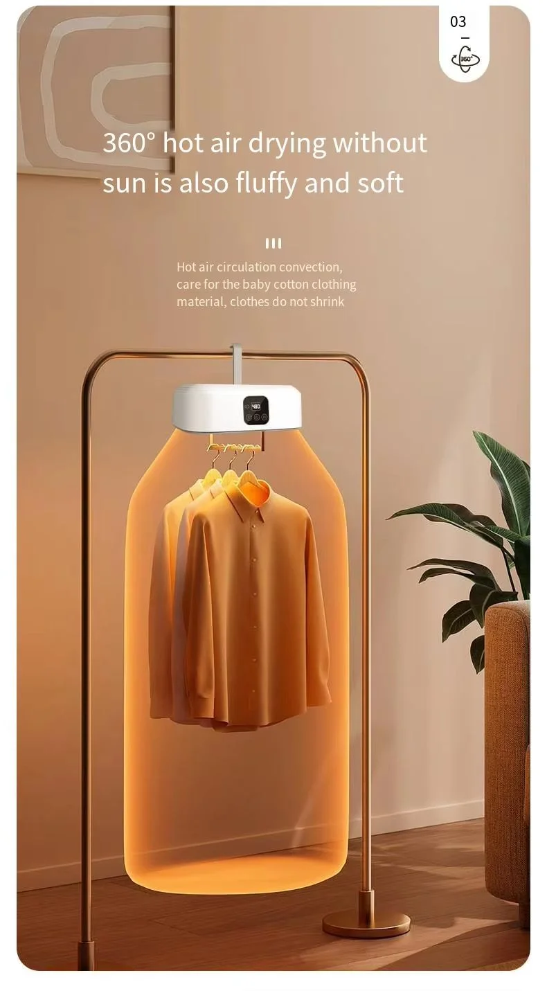 2024 New Arrival Household Small Electric Motor Electric Hanging Mini Folding Multifunctional Portable Clothes Dryer