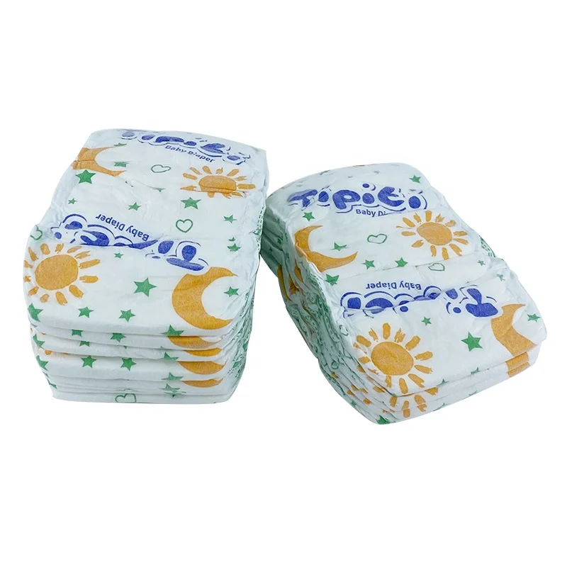 China Factory Bulk Kid Pampering Diapers Custom Breathable Soft Cotton Baby Nappies Diaper