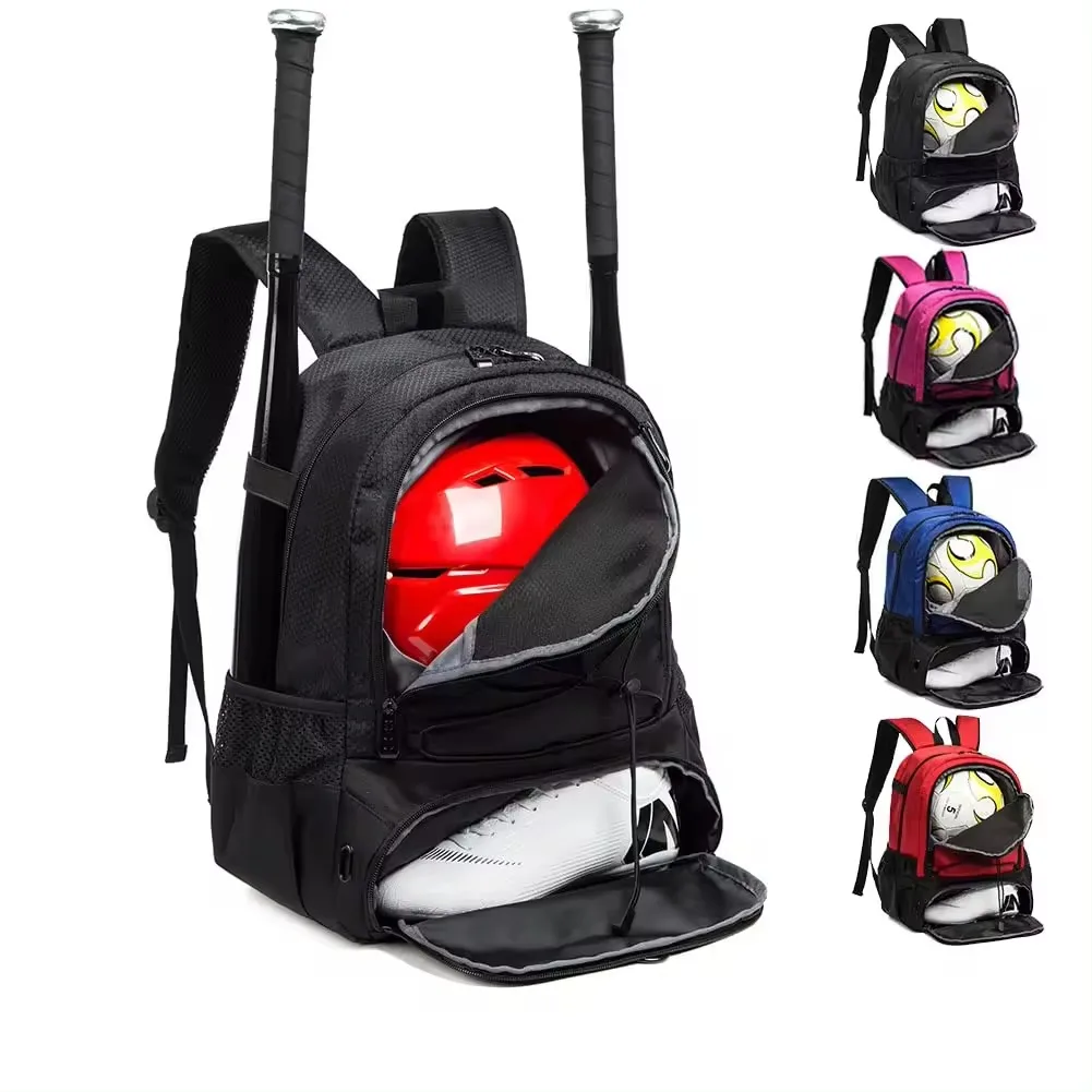 Multi-purpose basketball backpack Travel baseball backpack Hockey bag Waterproof football backpack for men and women athletes.