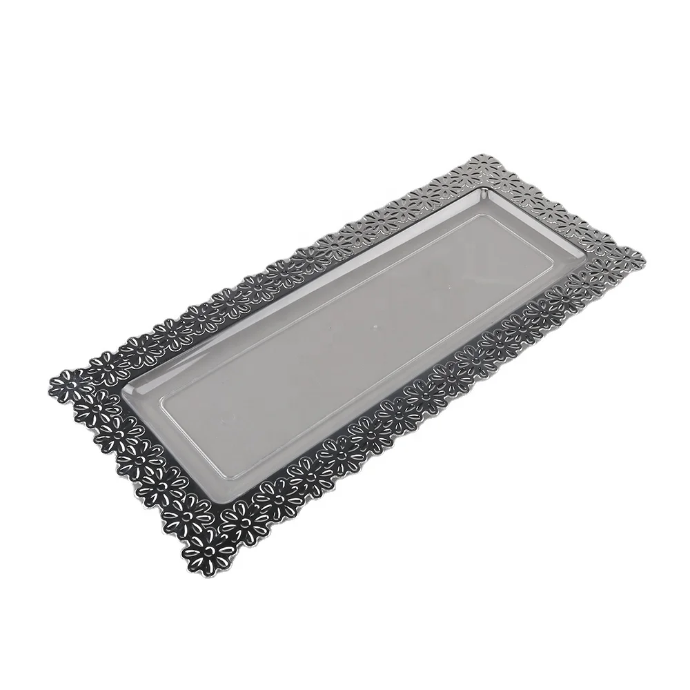 Hot sale wholesale cheap transparent disposable long plastic tray
