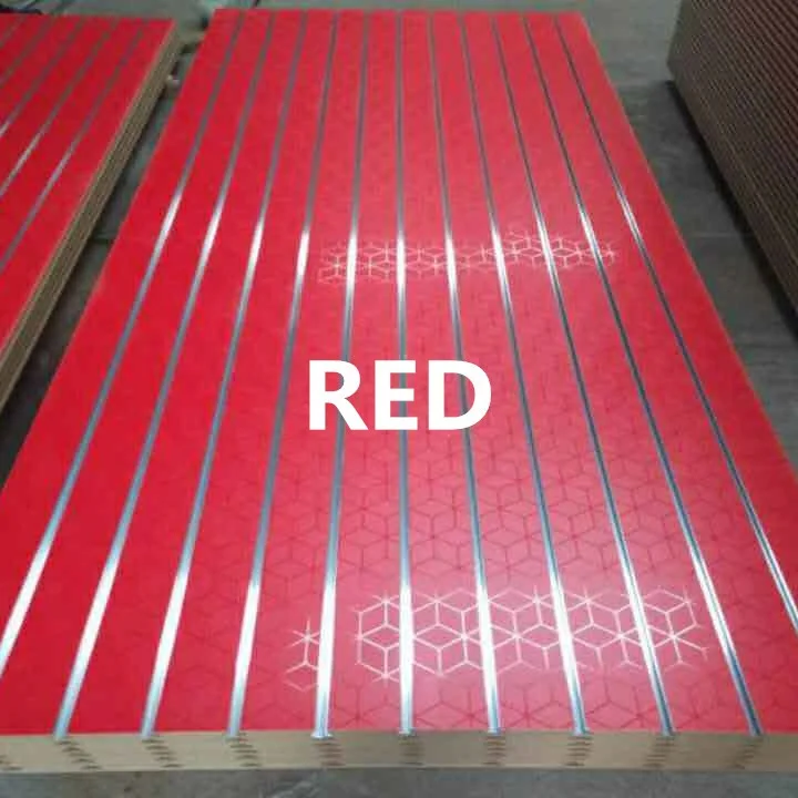 natural wood veneer, PVC foil, paint or lacquer faced slot MDF/slatwall