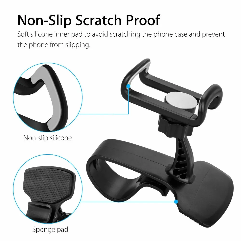 flexible clip universal telephone mobile holder for car