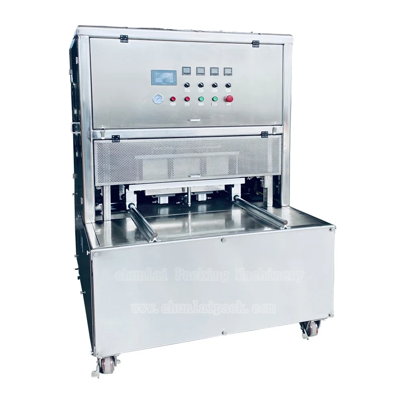 Factory Direct Vertical Food Noodle Bun Frozen Dumpling Vacuum Skin Packaging Machine