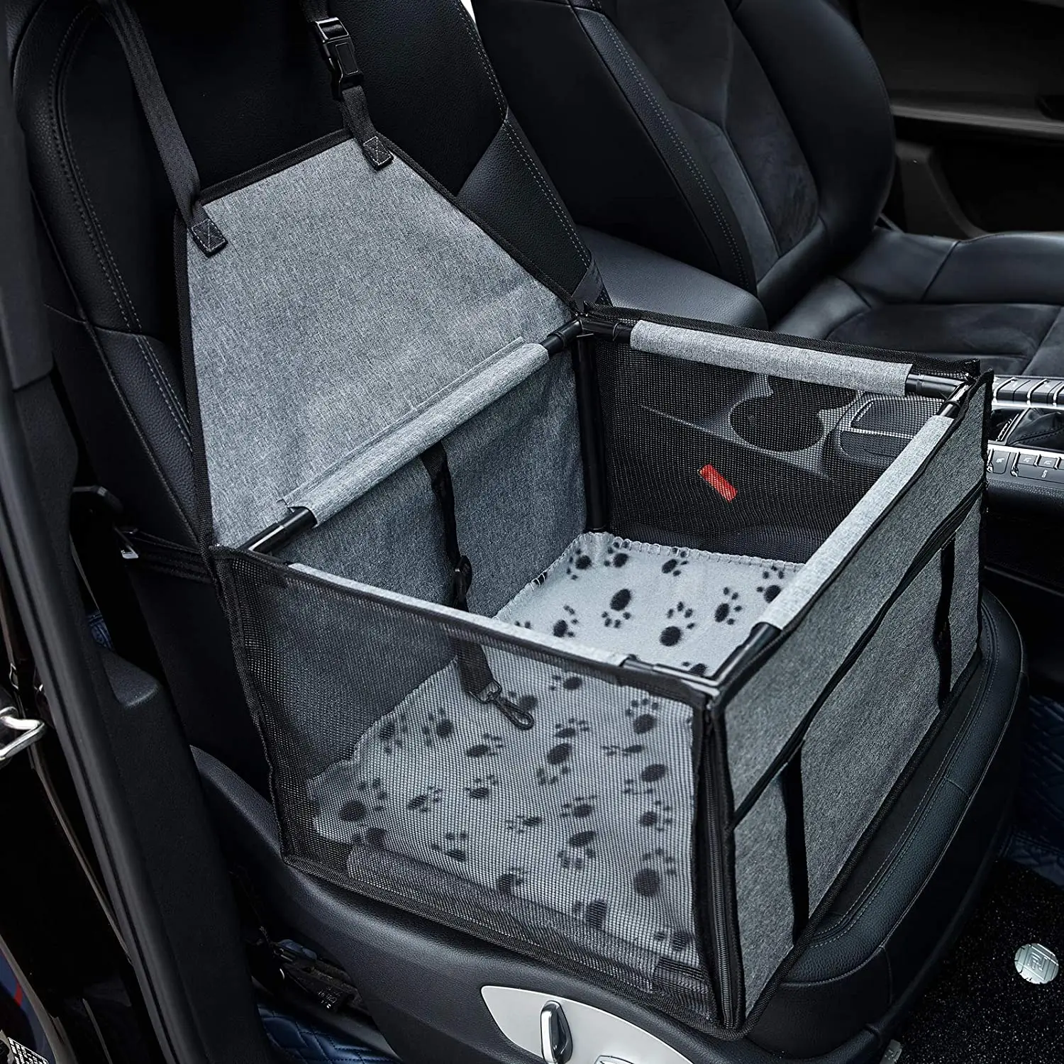 Small Seats Small Medium Pets Foldable Portable Puppy Pet Car Booster Seats with Seat Belt for Dogs Cats Small Pet