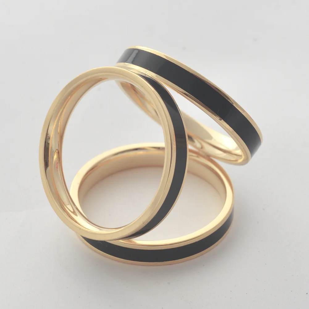 Metal High Quality Jewelry Fashion Three Rings Tricyclic Enamelled Stainless Steel Silk Scarf Buckle Rings For Scarf Women