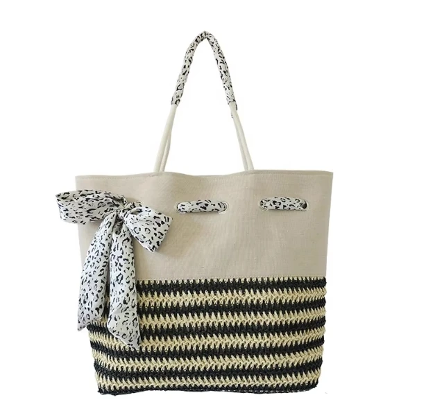 Factory Price Paper Straw Crochet Beach Bag Women Handbags Oem  Fashion Custom  Straw Tote Beach Bag