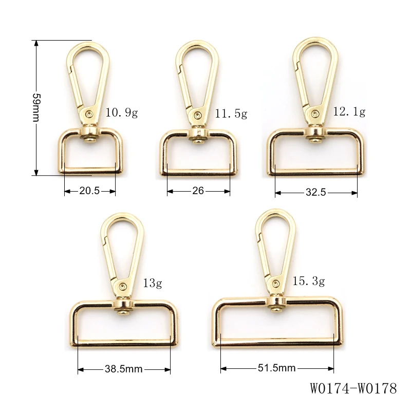 Bag carabiner supplies Wholesale Factory Low Price bag dog hook Zinc Alloy D ring Swivel Metal snap hook