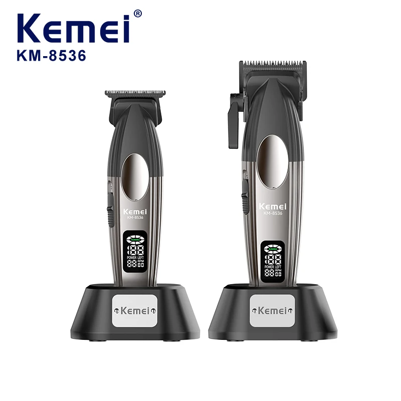 KEMEI km-8536 Hair Clippers Set Professional Barber Hair Clippers Set For Men Cordless Cut Barber Haircut Grooming Kit