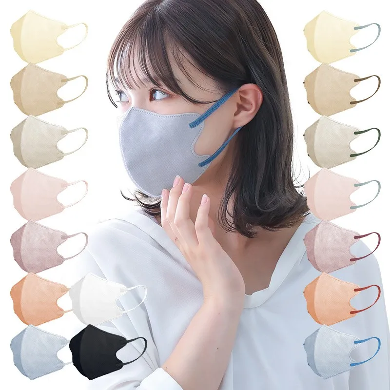 3D disposable breath dust air nose nir face shield airsoft mouth breather half tapabocas mask respir filter face masks 50 pack