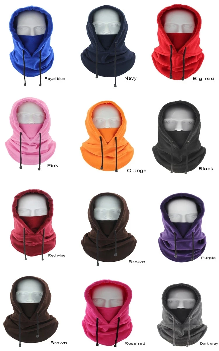 
Hot Sales Cycling Polar Fleece Balaclava Full Face Outdoor Ski Black balaclava 