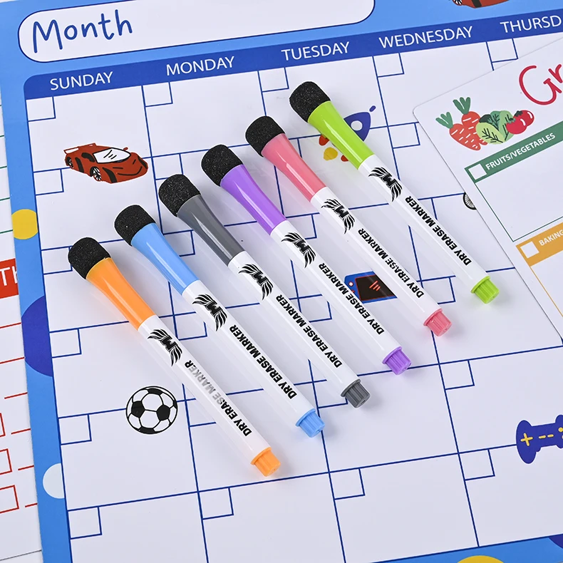 High Quality Easy Erase Calendar Magnet Dry Erase Monthly Calendar OEM Fridge Magnets