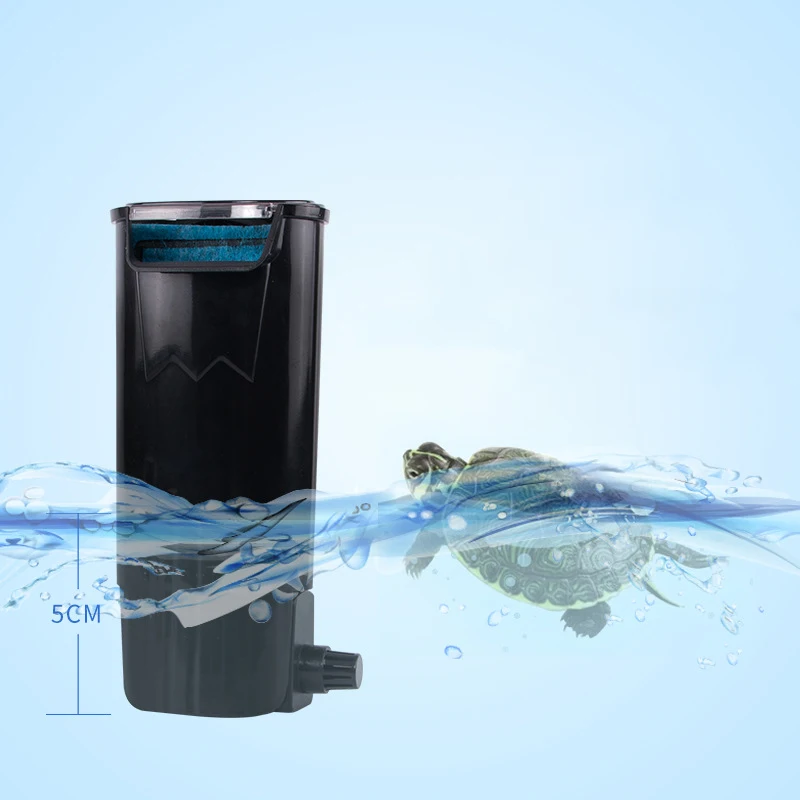 Multifunction turtle fish low water filter fish tank waterfall aquarium hang on back filter