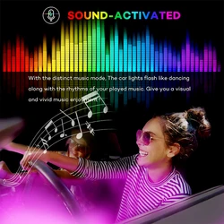 Seven Color RGB APP Car Accessories Auto Parts Foot Well Lighting LED Ambient Atmosphere Lamp Interior Mood Lighting