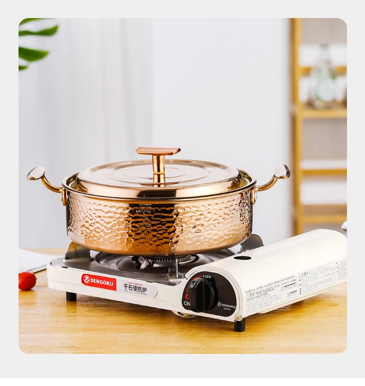 high class Hot conduct quick round party portable dining room 304stainless steel stewpot