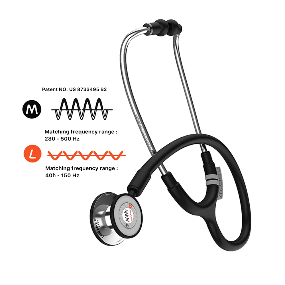 Top Seller Synthetic Elastomer Hose Material Deluxe Best Quality Double Head Stethoscope