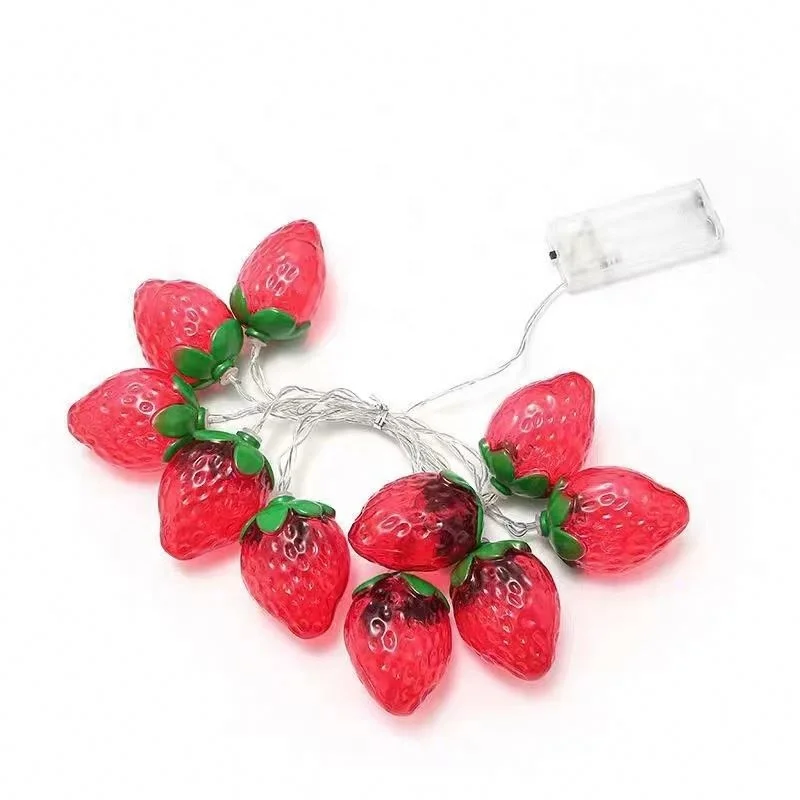 Shingel New LED strawberry lights string wedding party holiday decoration battery lights