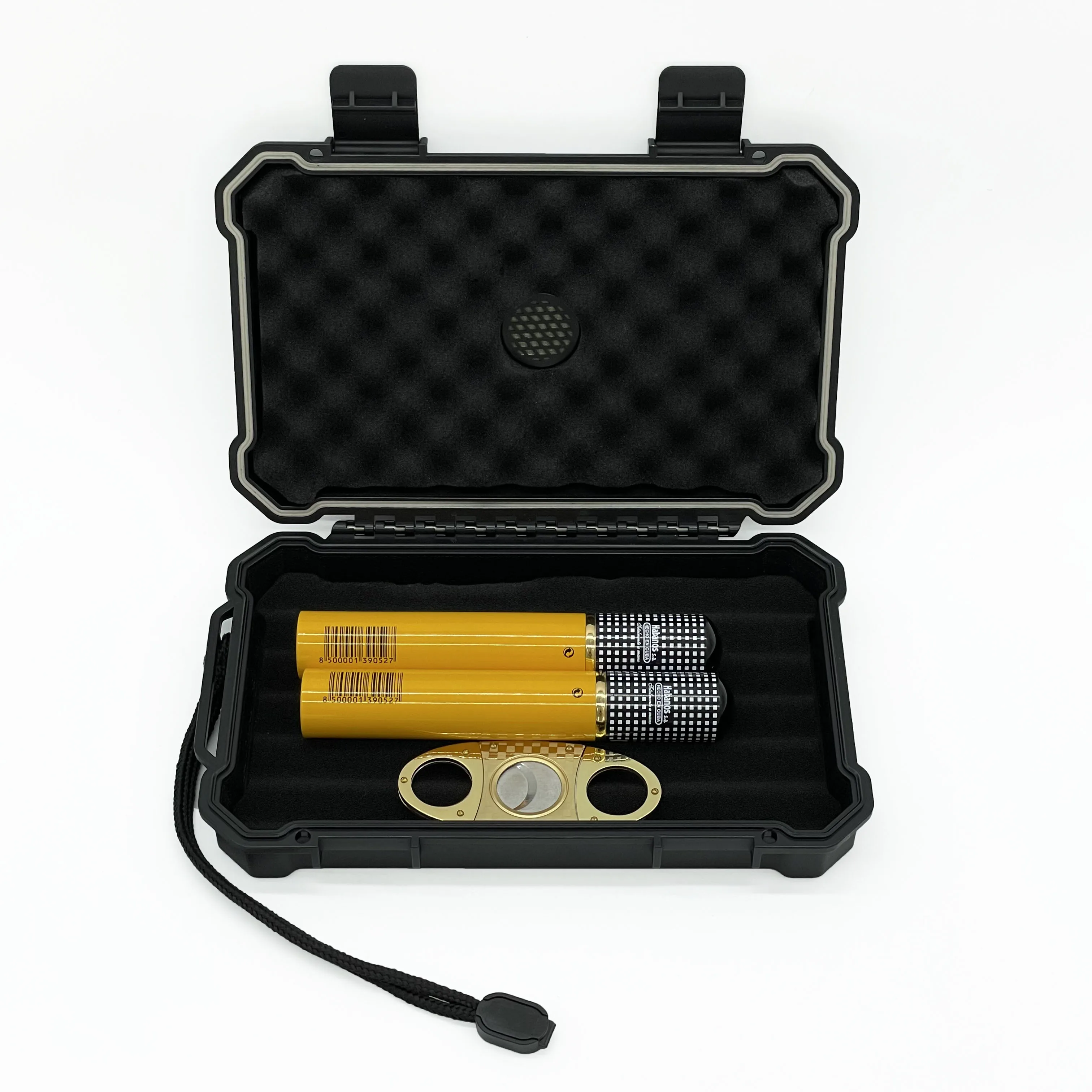 Factory Wholesale Waterproof Cigar Humidor Case Accessories Portable Travel with Hygrometer and Foam
