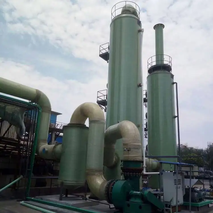 Башенный газовый скруббер из стеклопластика для очистки от мокрого распыления