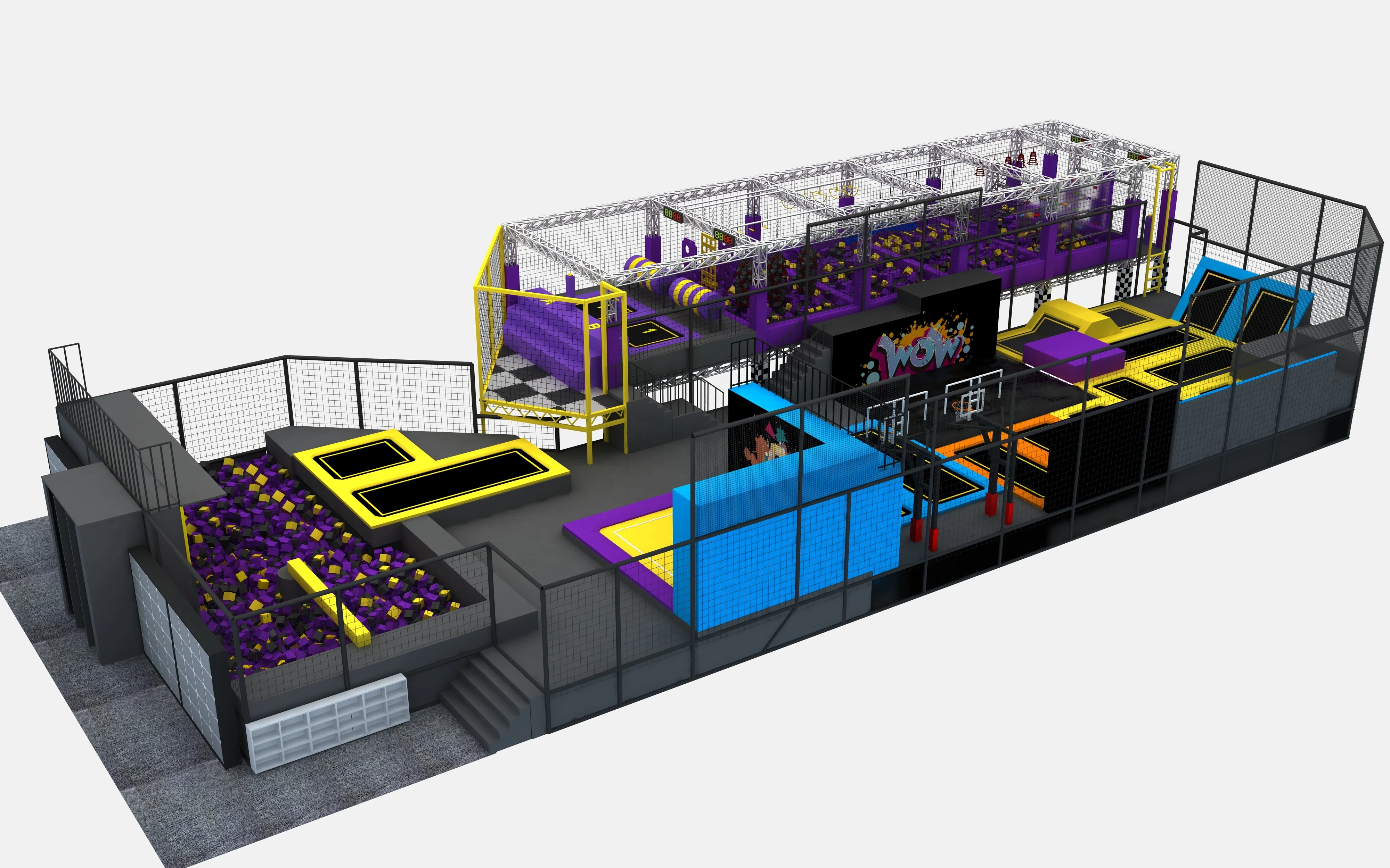 2024 Newest Customizable Large Trampoline Park