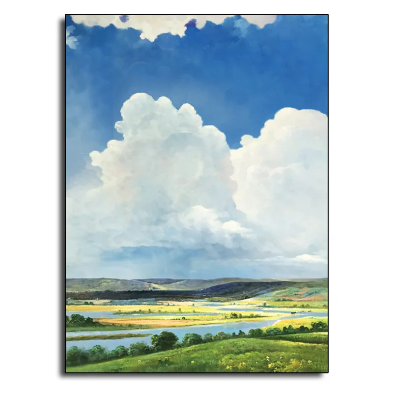 Handmade Decorative Oil Painting Peaceful Forest View for Living Room Popular Hot Sale Wall Art