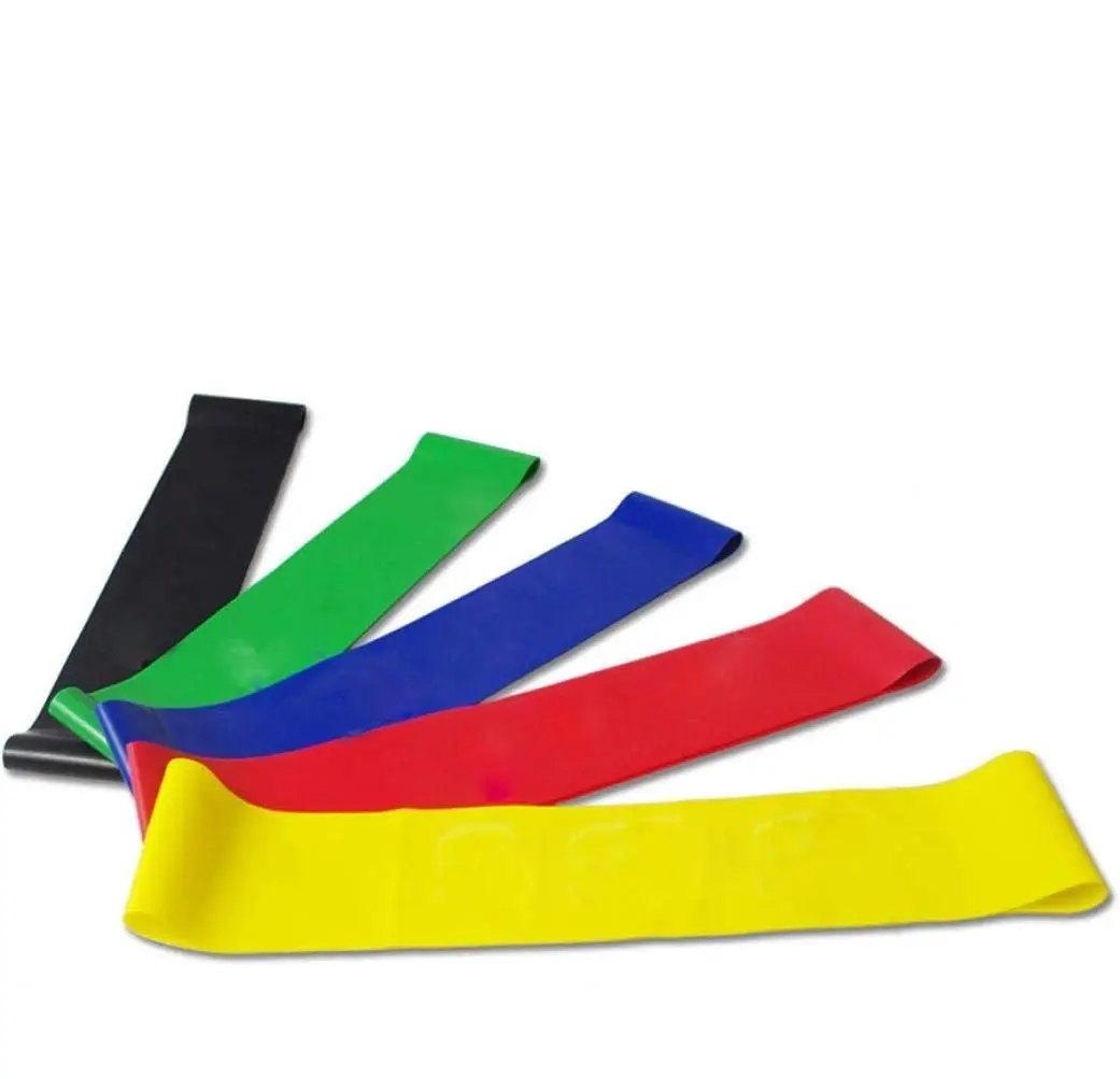 Haiyang Libenli  Cheap Supply Custom Printing Souvenir  Set of 5 Pcs Sport Exercise  Mini Loop Rubber Fitness Bands Light Level