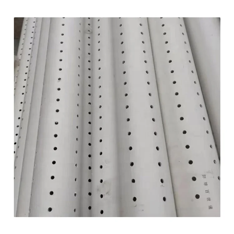perforated pvc drainage pipe flexible white tube 4 inch price 5inch 160mm for well bore