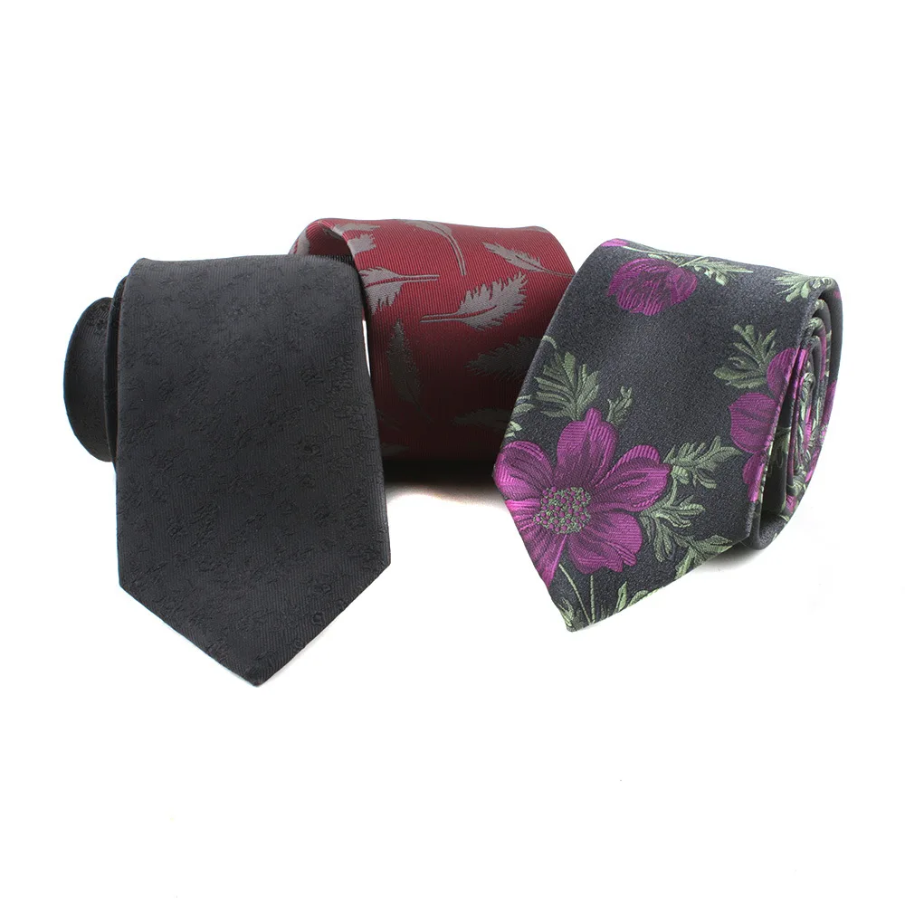 Best Selling 1200 Needles Neck Ties Men Solid Black Jacquard Woven Cheap Neckties To Match Shirts For Business Gentlemen