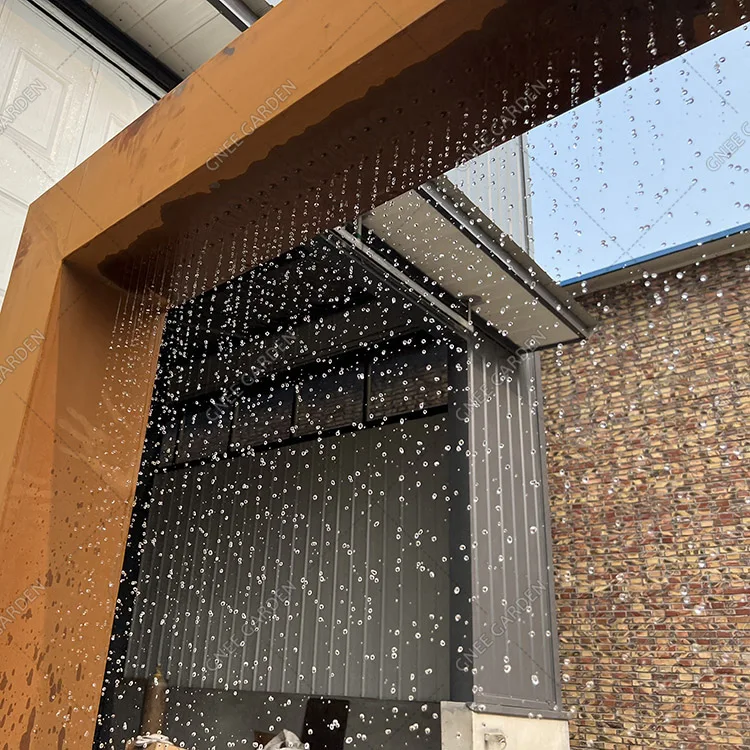 Outdoor Garden Backyard Decoration Corten Steel Water Feature outdoor Fountain Wall Waterfall