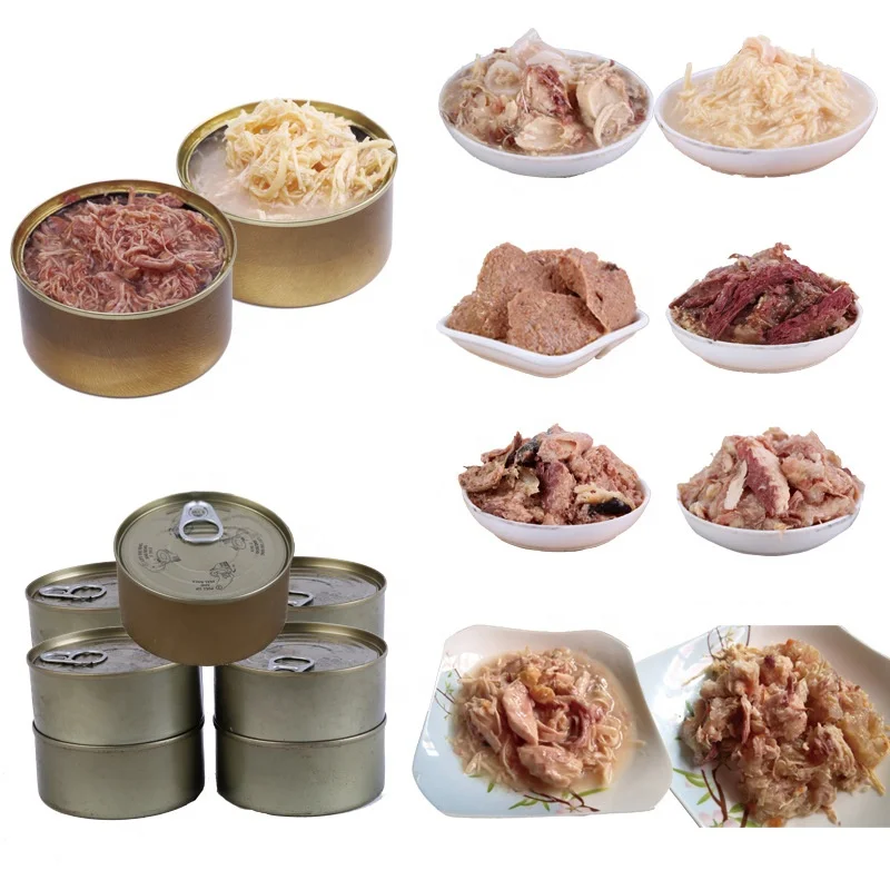 Wholesale price High Quality Canned Pet Treats Cat dog Snacks 80g chicken tuna beef Taste Cat Wet Cans Food Canned