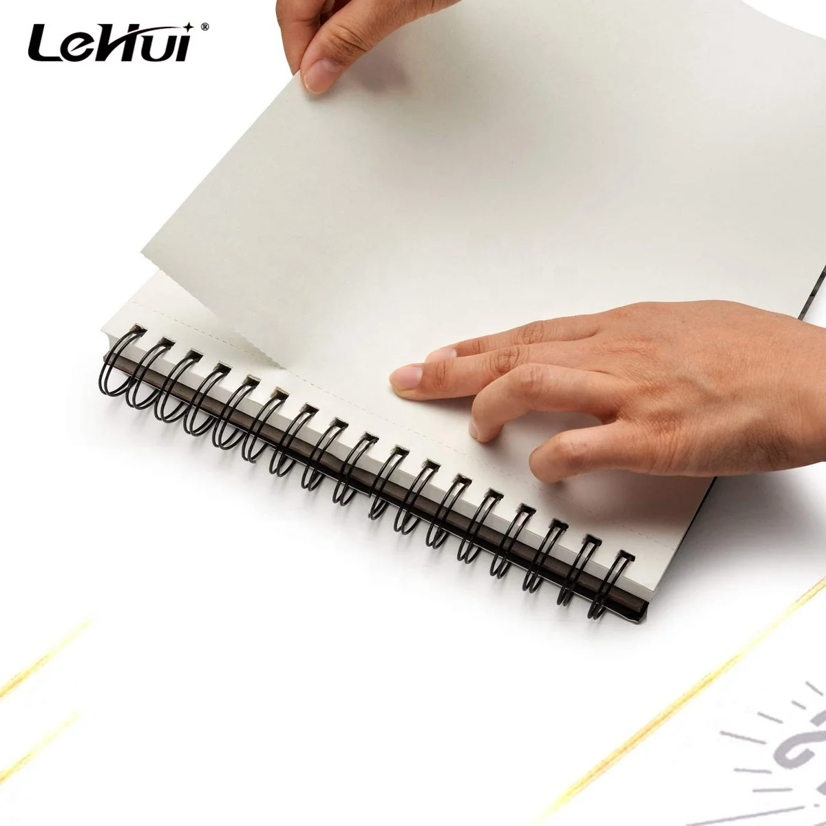 Lehui Hot Sale 9 X 12 inches 100 Sheets Art Drawing Pad Sketch Book Notebook