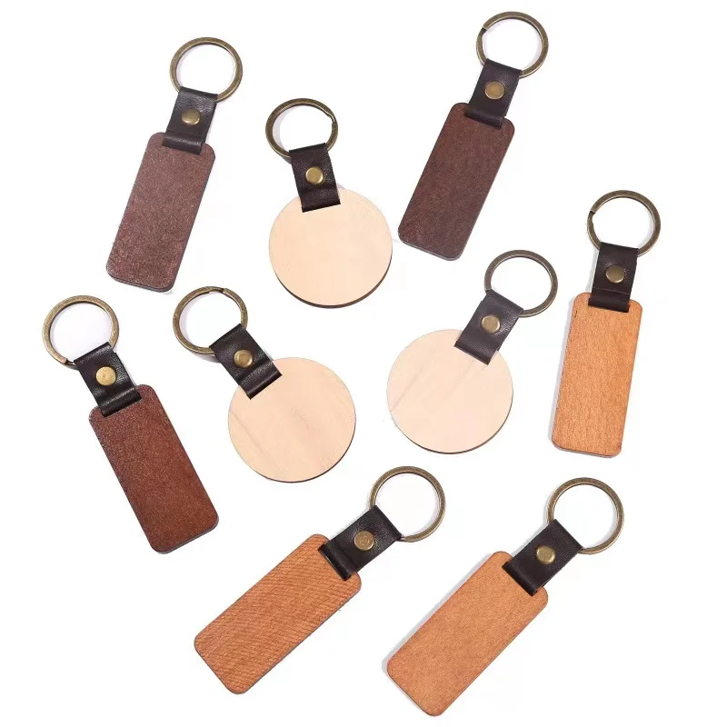 Engraved Key chain Custom Wood Key Chain Birthday or Anniversary Gift for Her or Him Personalized Walnut Wood Key chain