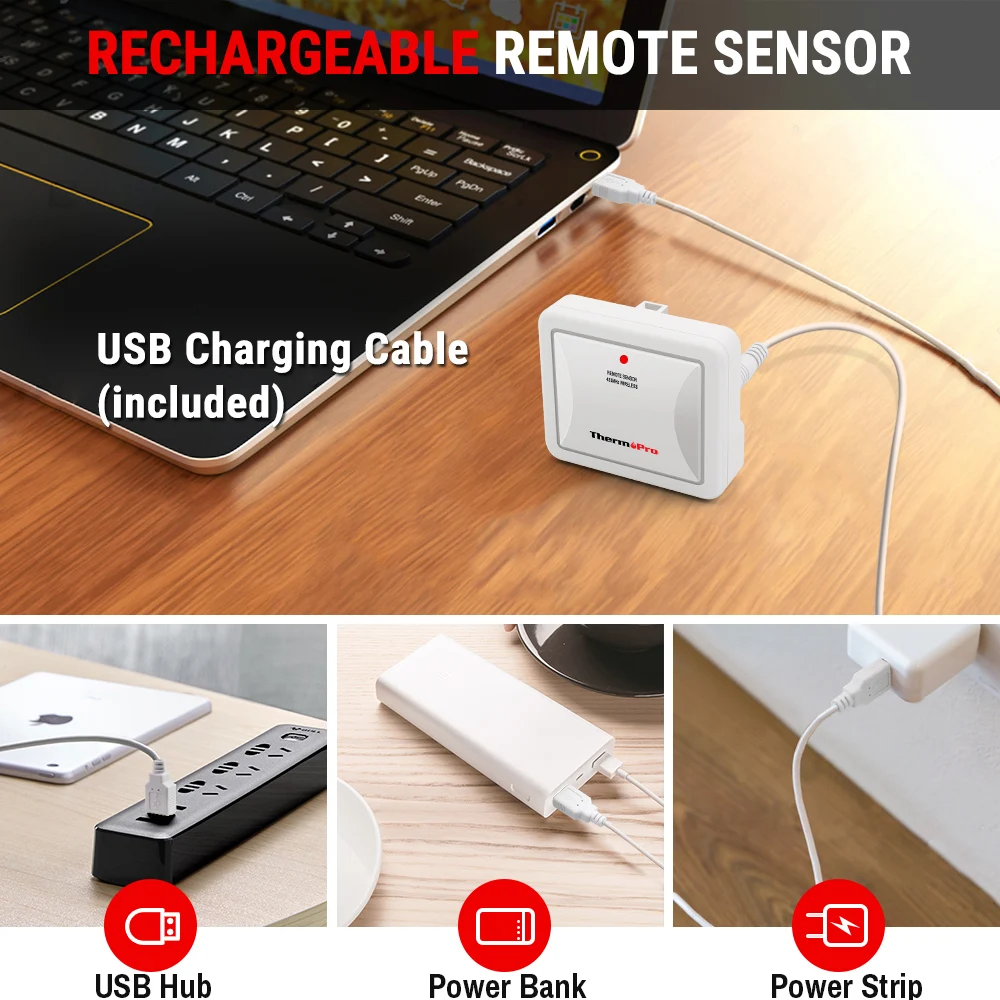  Беспроводная комнатная и уличная Метеостанция Thermopro TP65A с монитором температуры