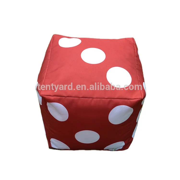 China factory cheap 45x45cm square pouf ottoman wooden cube dice chair stool