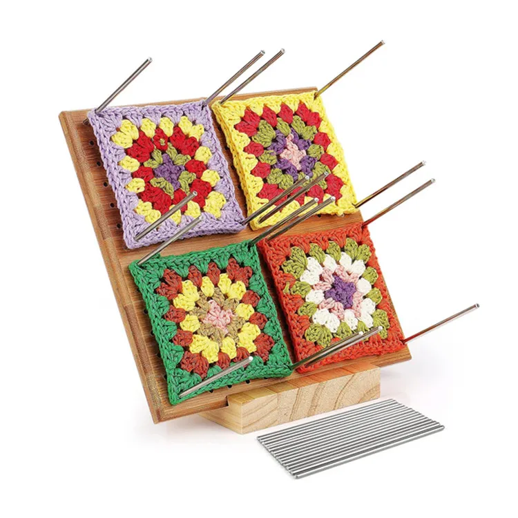 Новый продукт домашняя декоративная доска ручной работы деревянная блокирующая для вязания крючком и бабушкиных квадратов любителей