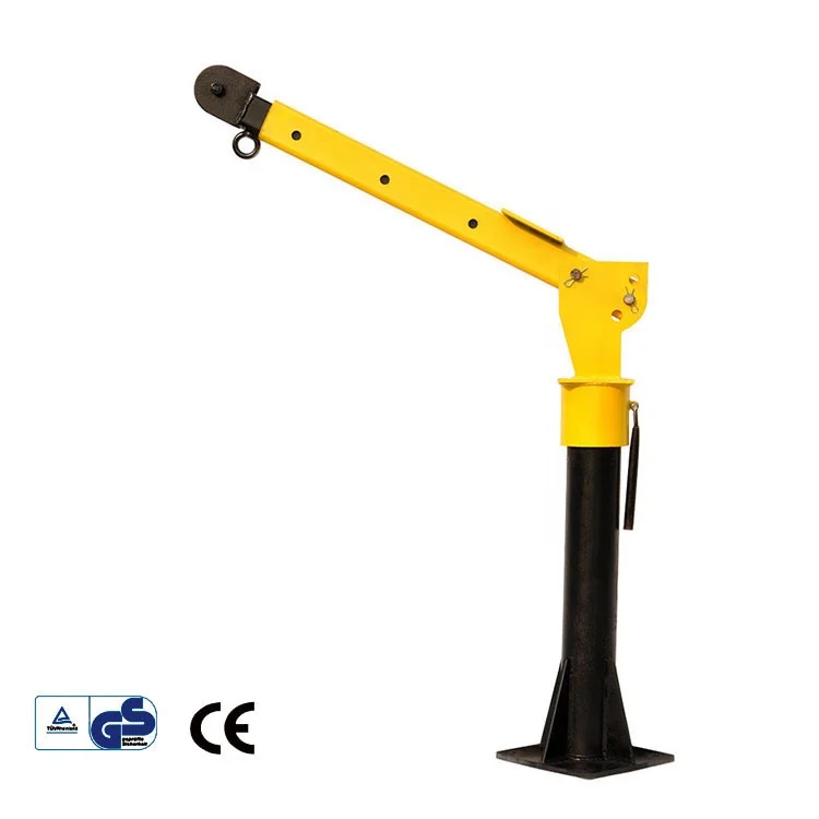 2000 LBS Swivel Base Hydraulic Engine Hoist Foldable Davit Crane fits Pickup Truck crane with Removable Base 1000kg 24V 14M