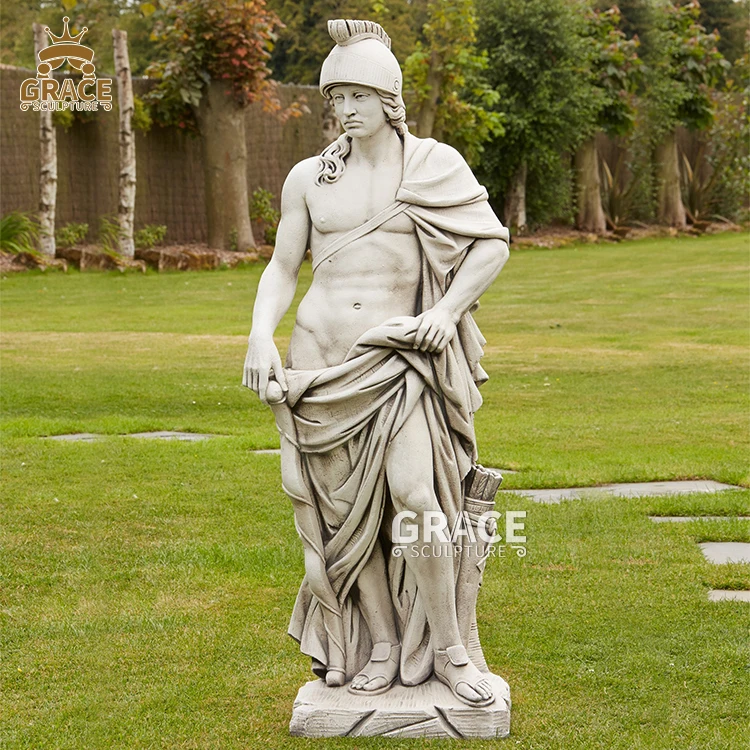 Европейский классический стиль Стекловолоконная скульптура в натуральную величину Смола обнаженный человек Статуя