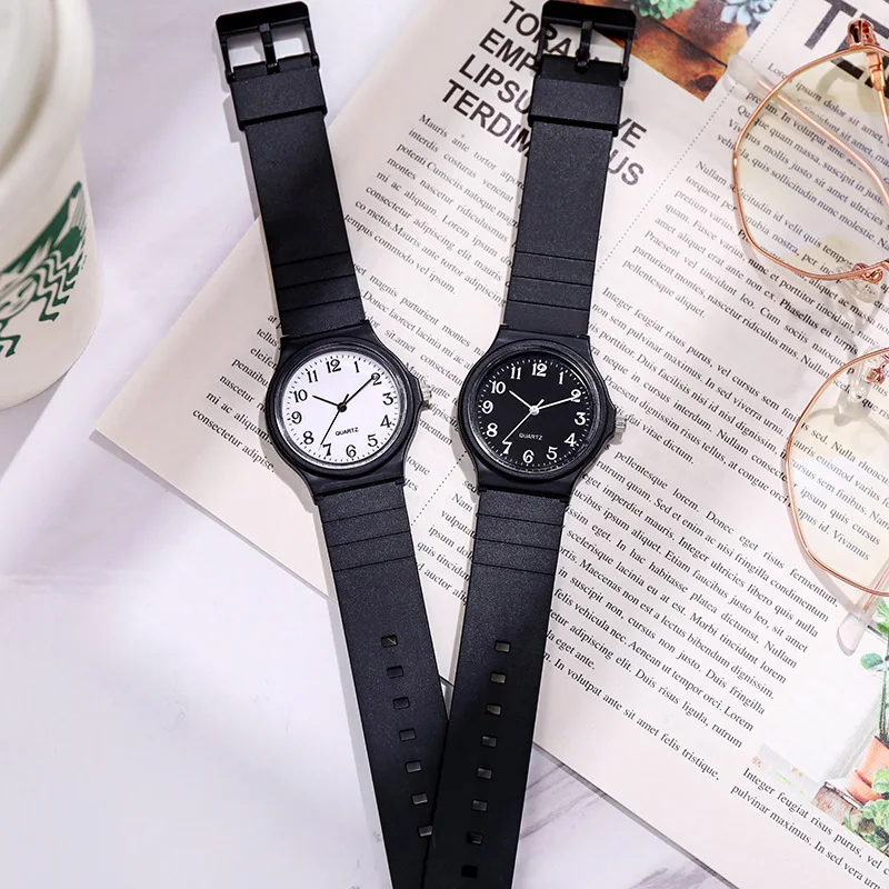 Classic Plastic Watch Candy-colored Jelly Children Resin Girl  Boy Student Watch Men Women Multi Color Unisex Watches No Logo