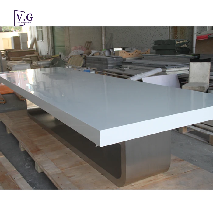 Изготовленный на заказ стол для конференц-зала белый встреч совещаний дизайн стола