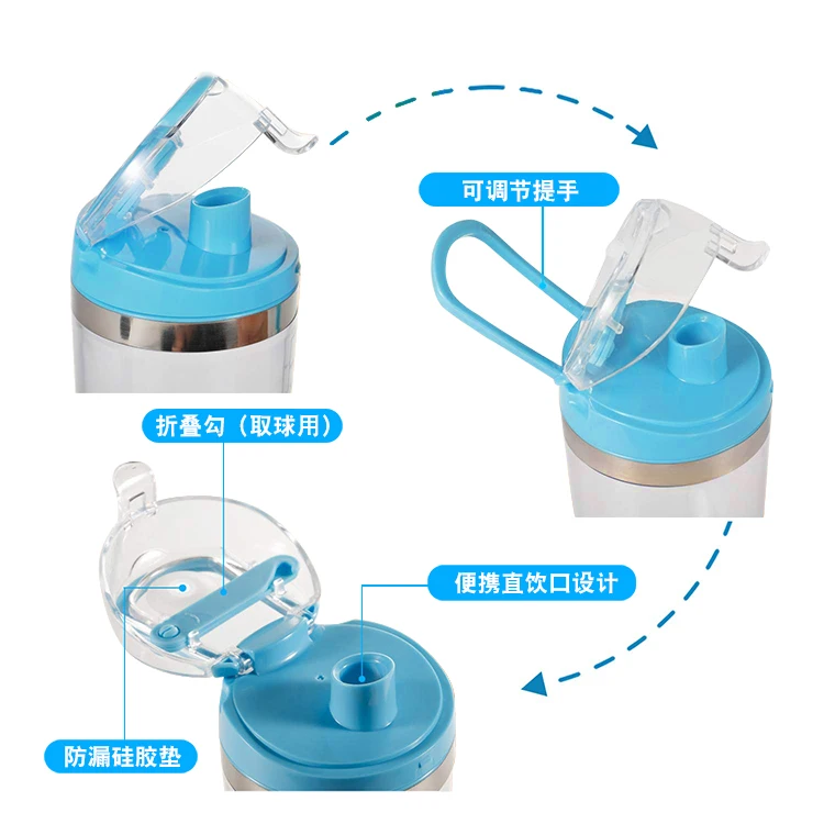 Wholesale 450ml 16oz Colorful Eco Friendly Custom Logo Electric Plastic Gym Protein Shaker Bottle