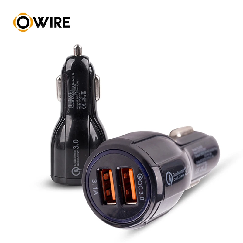  Автомобильное зарядное устройство QC3.0 с двумя usb-портами 3 1